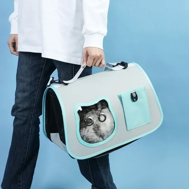 

Cat Bag Portable Dog Tote Bag Breathable Backpack Carrier Small Dog Foldable Cat Carrier Large Space Travel Transport