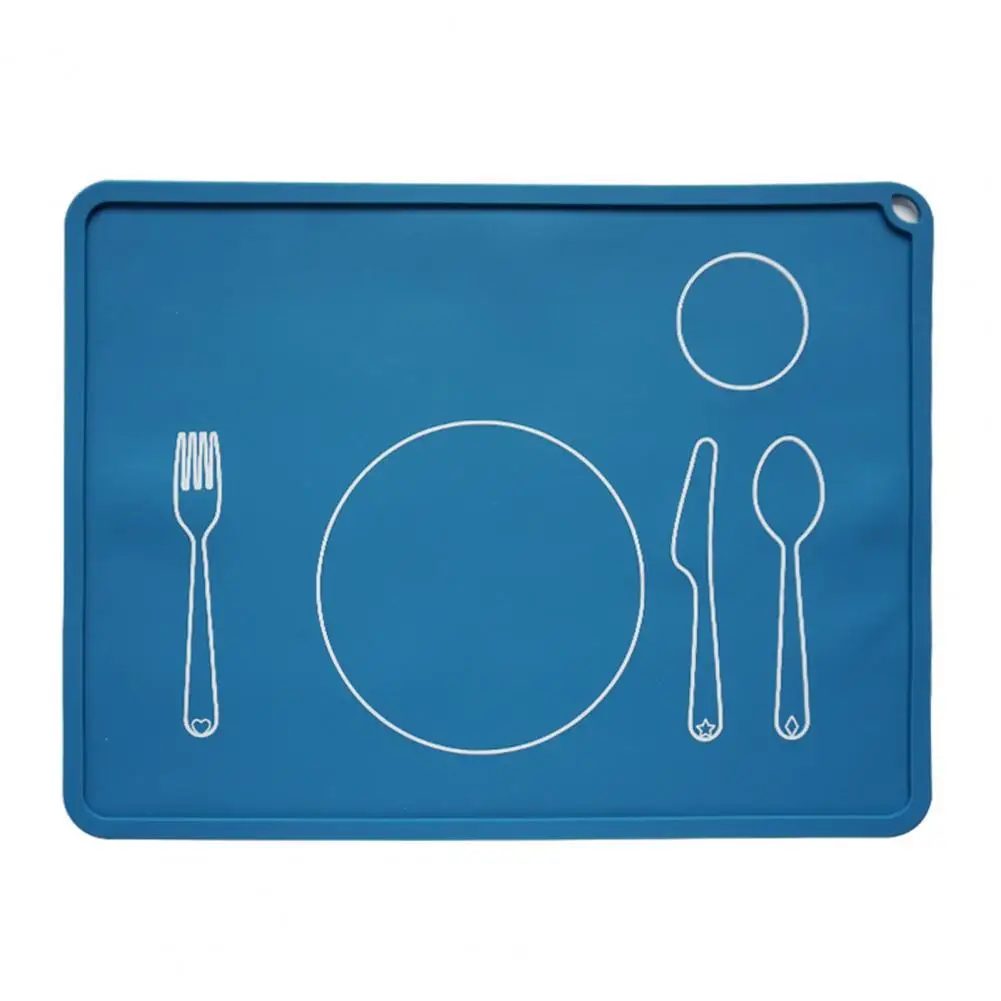 Dining Table Mat Portable Table Mat Food Grade Skid-resistant  Unique Thicken Kindergarten Children Dinner Silicone Mat