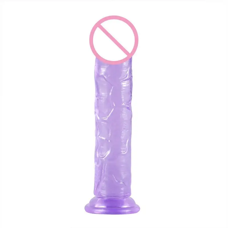 For Gay Couples 18+ Female Masturbator Anal Butt Plug Clear Dildo Strong Suction Cup Handsfree Sex ToysDesert Bling
