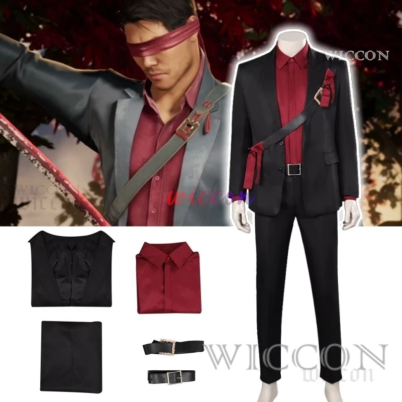 

Kenshi Takahashi Cosplay Costume Accessories Game Mortal Cos Kombat Roleplay For Adult Men Outfits Halloween Carnival Party Suit