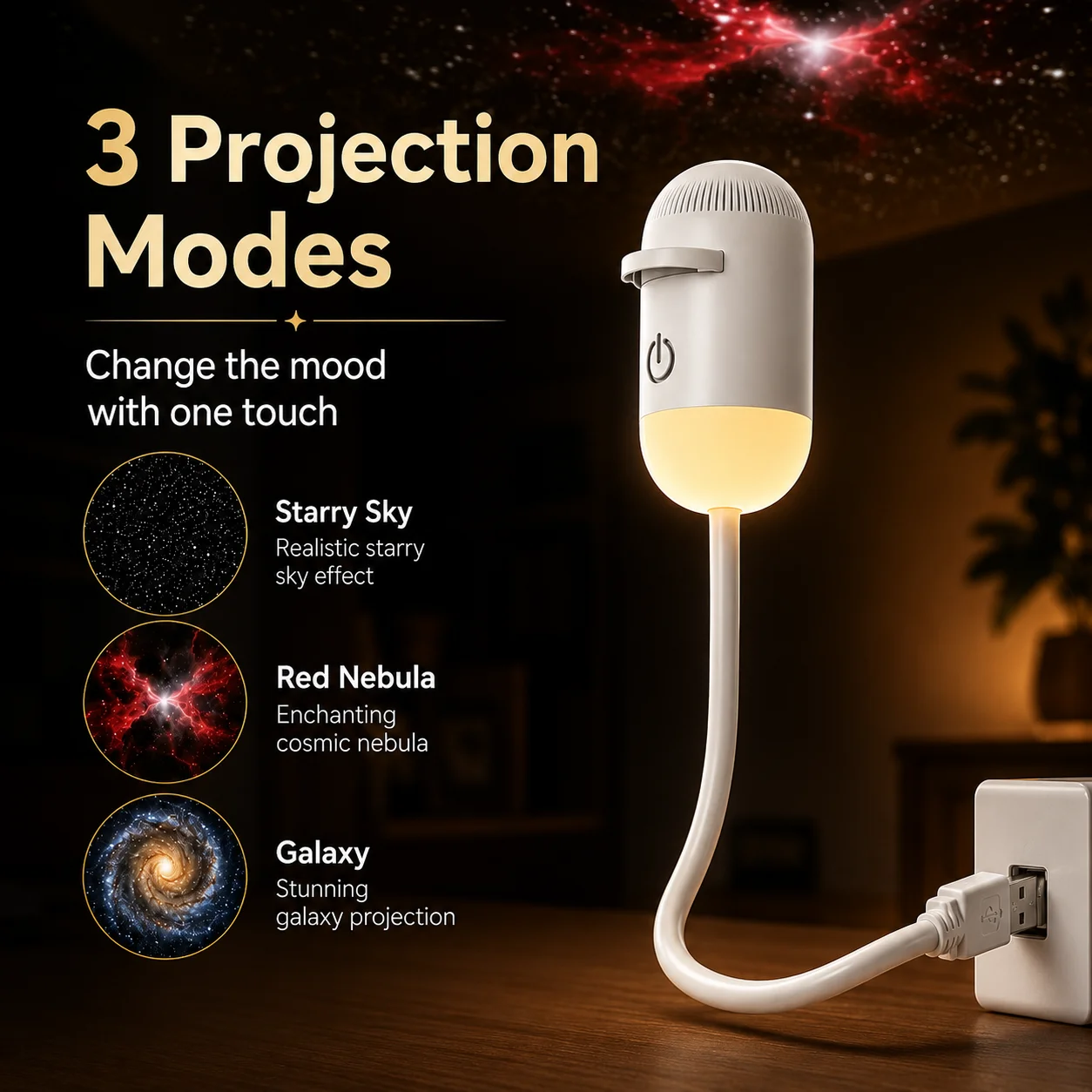 Projetor de Estrelas LED USB M - Drawing Projector Kids avaliação e preço