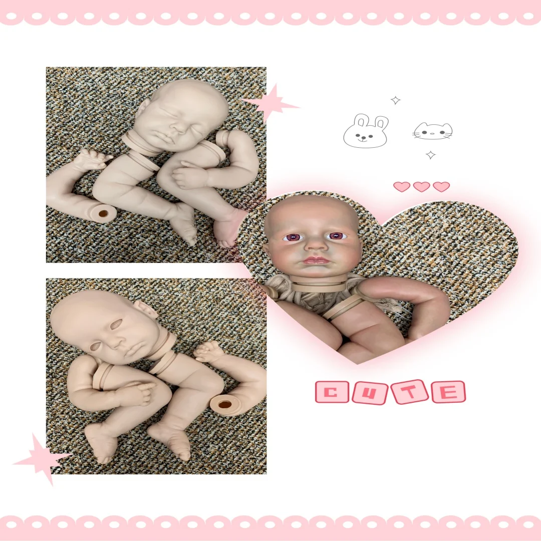 

18Inch Unassembled Loulou Kit Reborn Painted&Unpainted DIY Reborn Doll Kits Parts Soft Touch Lifelike Real Bebe Reborn