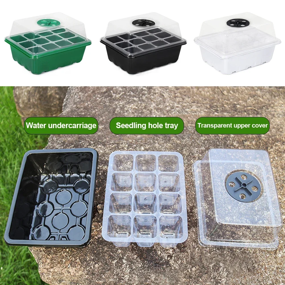 6/12Holes Vegetable Seedling Pots Seedling Tray Garden Pots Durable Seed Germination Plant Flower Pots Grow Box For Planting