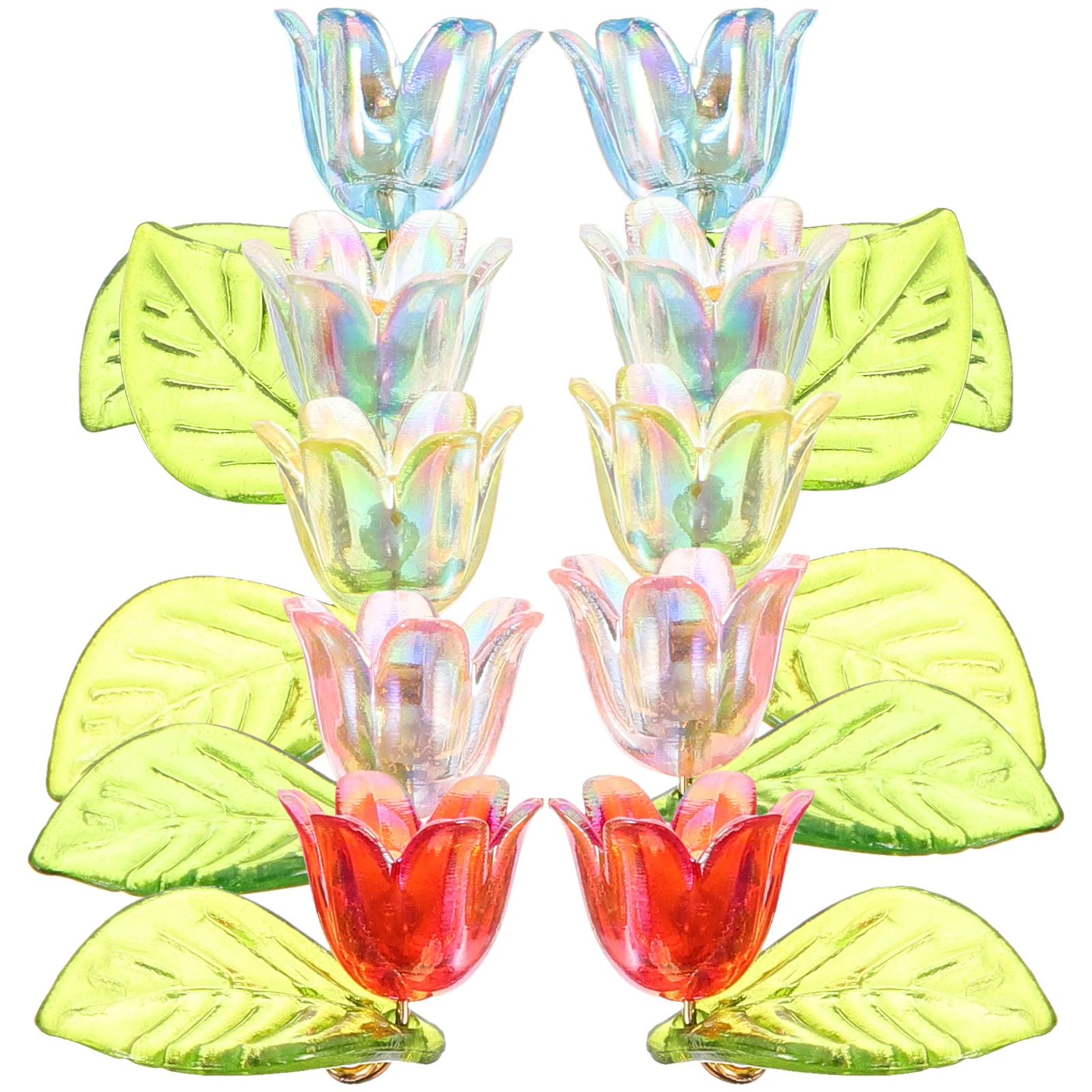 

10 Pcs Lily of The Valley Spacer Beads Acrylic Flower Charms for DIY Jewelry Necklace Earrings Bracelet Crafts Lightweight