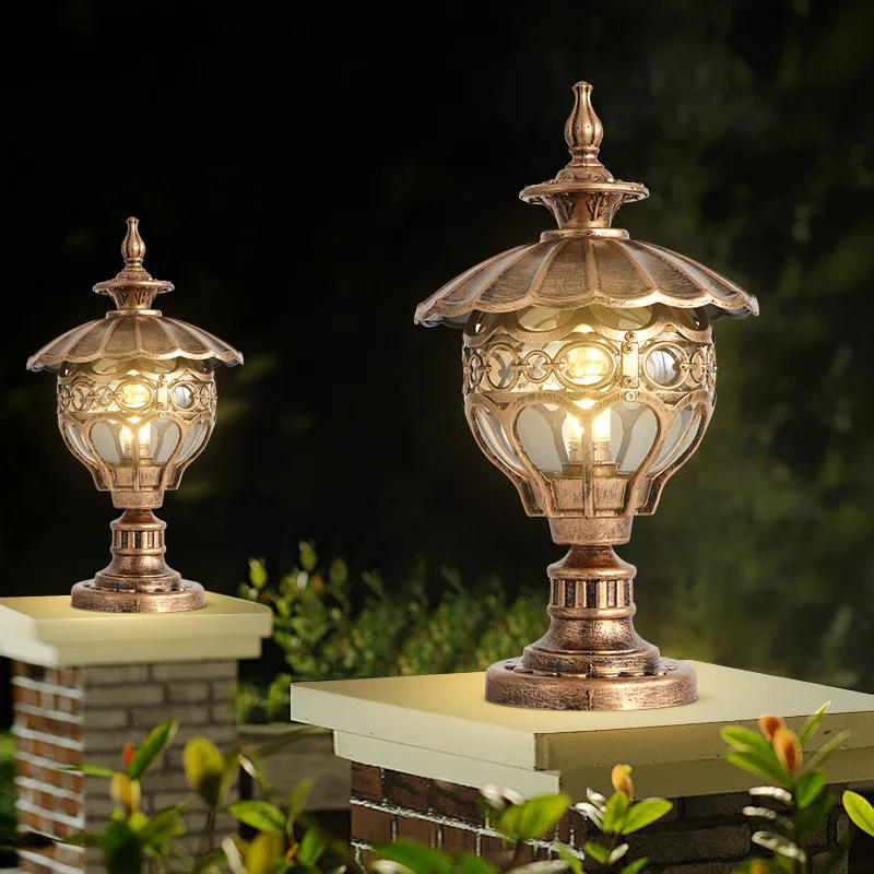 

Outdoor stigma lamp Lawn fence gate Pillar garden lamp Yard wall lamp Outdoor waterproof European garden villa