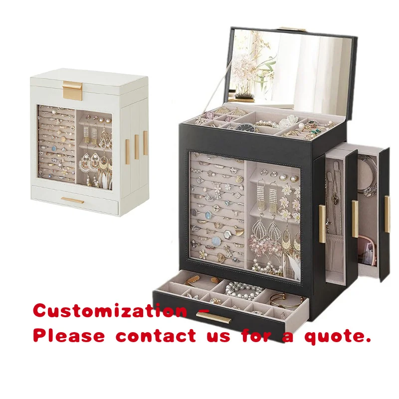 custom.Custom Gangtong Hot-Selling Jewelry Box Drawer Large Capacity Jewelry Storage Irregular Jewelry Display Cabinet Acrylic