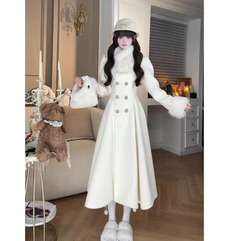 الشتاء الملابس النسائية جو تنورة كبيرة معطف صغير مزاجه الخصر إغلاق سميكة معطف دافئ المرأة سترات اجتماعية