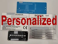 Etiqueta VIN personalizada para parabrisas/tablero de instrumentos, pedido especial para placa VIN de aluminio, placa de identificación de serie, placa de datos para camión