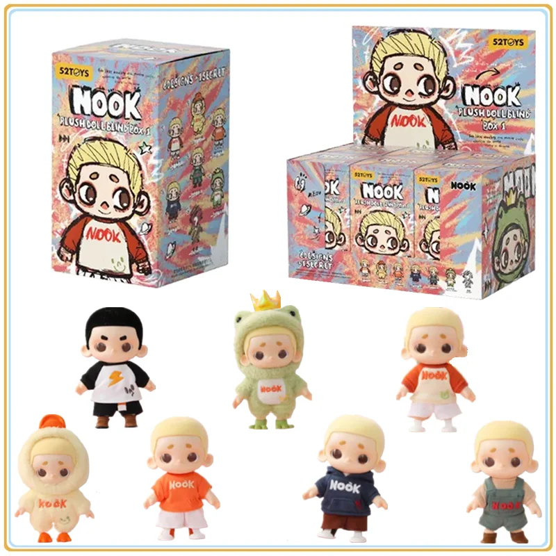 

Оригинальная 52TOYS NOOK PLUSH DOLL BLIND BOX V1 OOTD Series Blind Box Mystery Box Toys Cute Action Anime Figure Kawaii Model Gifts