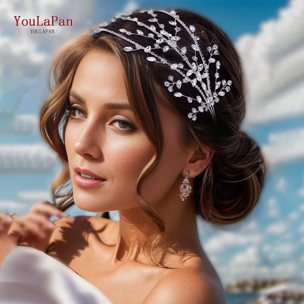 YouLaPan Woman Headband Rhinestone Bridal Headdress Wedding Tiara Hair Accessories Handmade Bride Hairwear Girl Hairband HP381