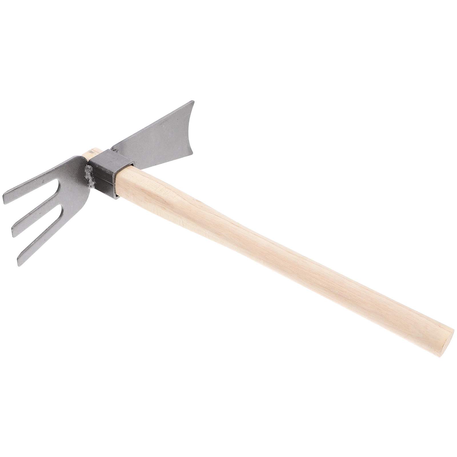

Small Hoe Farm Tool Durable Wood H Iron Head Digging Loose Soil Weeding Gardening Tools Outdoor Work Saving