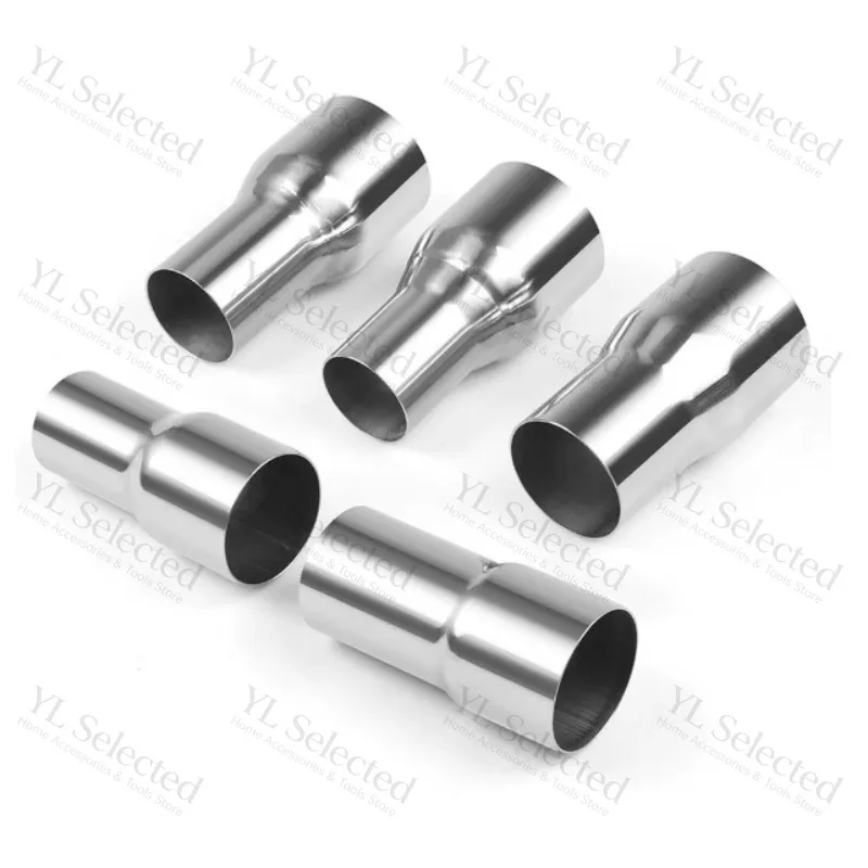 For Stainless Steel Exhaust Reducer Pipe Adapter Universal Car Exhaust Connector 51mm 57mm 63mm 76mm