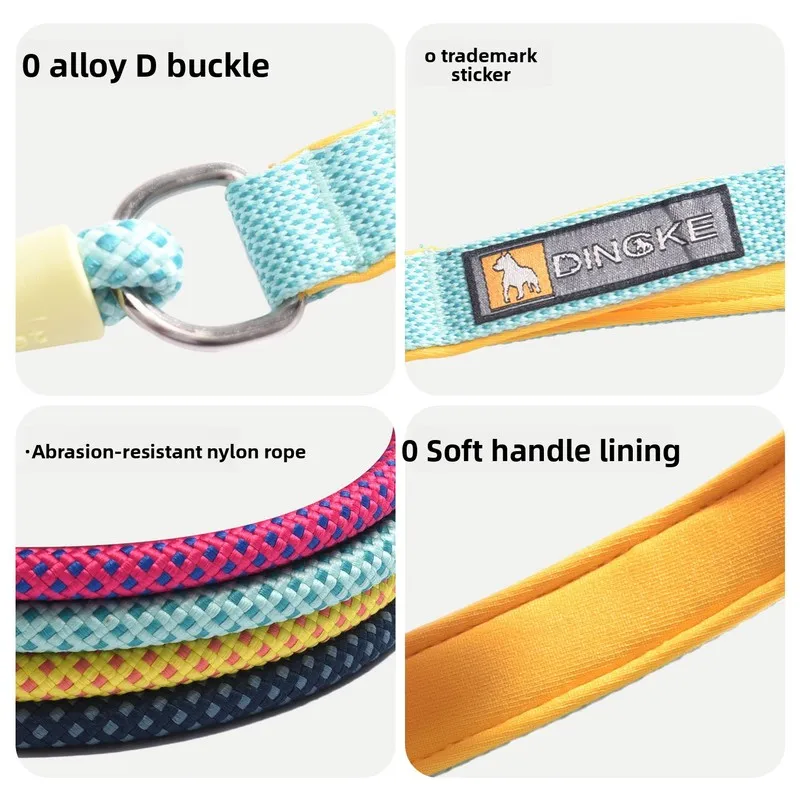 1.5 M Soft Lightweight Dog Training Traction Rope Outdoor Explosion-Proof Charging Dog Walking Leash For Medium Large Dogs