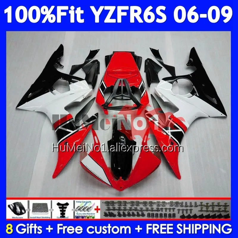 Metallic Red OEM Kit For YAMAHA YZF R6 S YZF R6S 06-09 362No.94 YZF-R6S YZFR6S 2006 2007 2008 2009 06 07 08 09 Injection Fairing