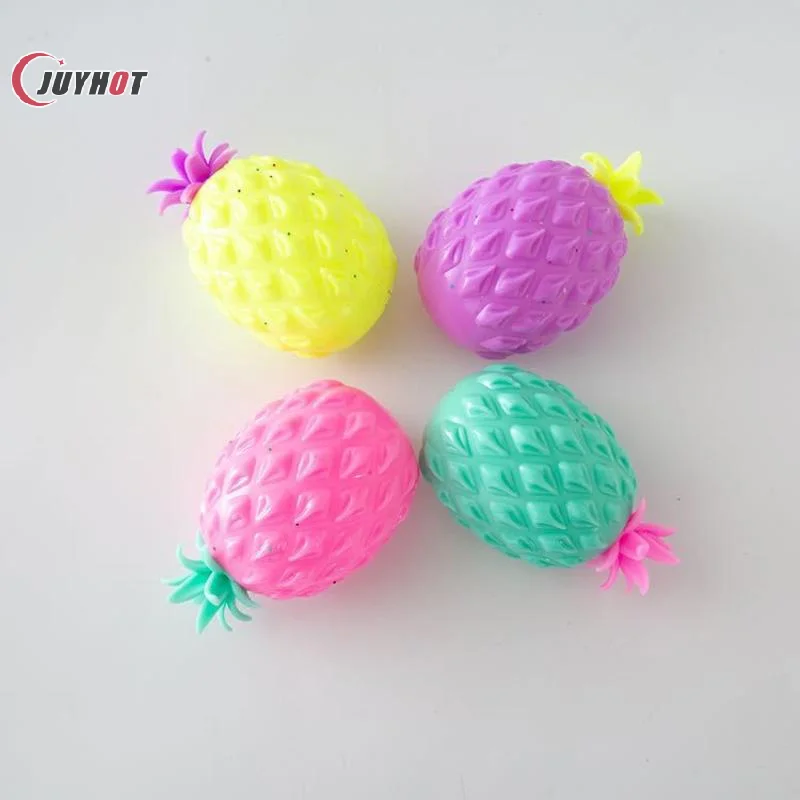 Soft Squeeze Toys Pineapple Stress Relief Ball Water Feeling  Sensory Toys Water Beads Squeeze Fidget Toy Anti Anxiety