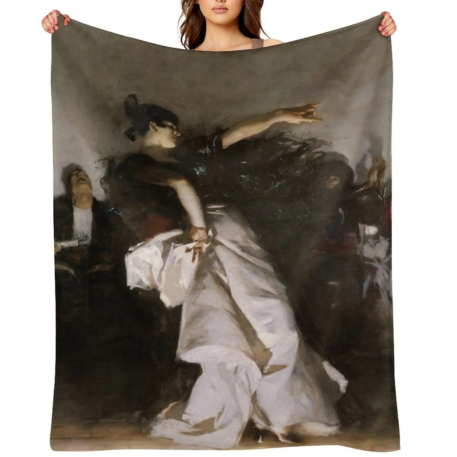 

El Jaleo (Spanish Dancer) - John Singer Sargent Throw Blanket for babies Decorative Sofas Beautifuls warm winter Blankets