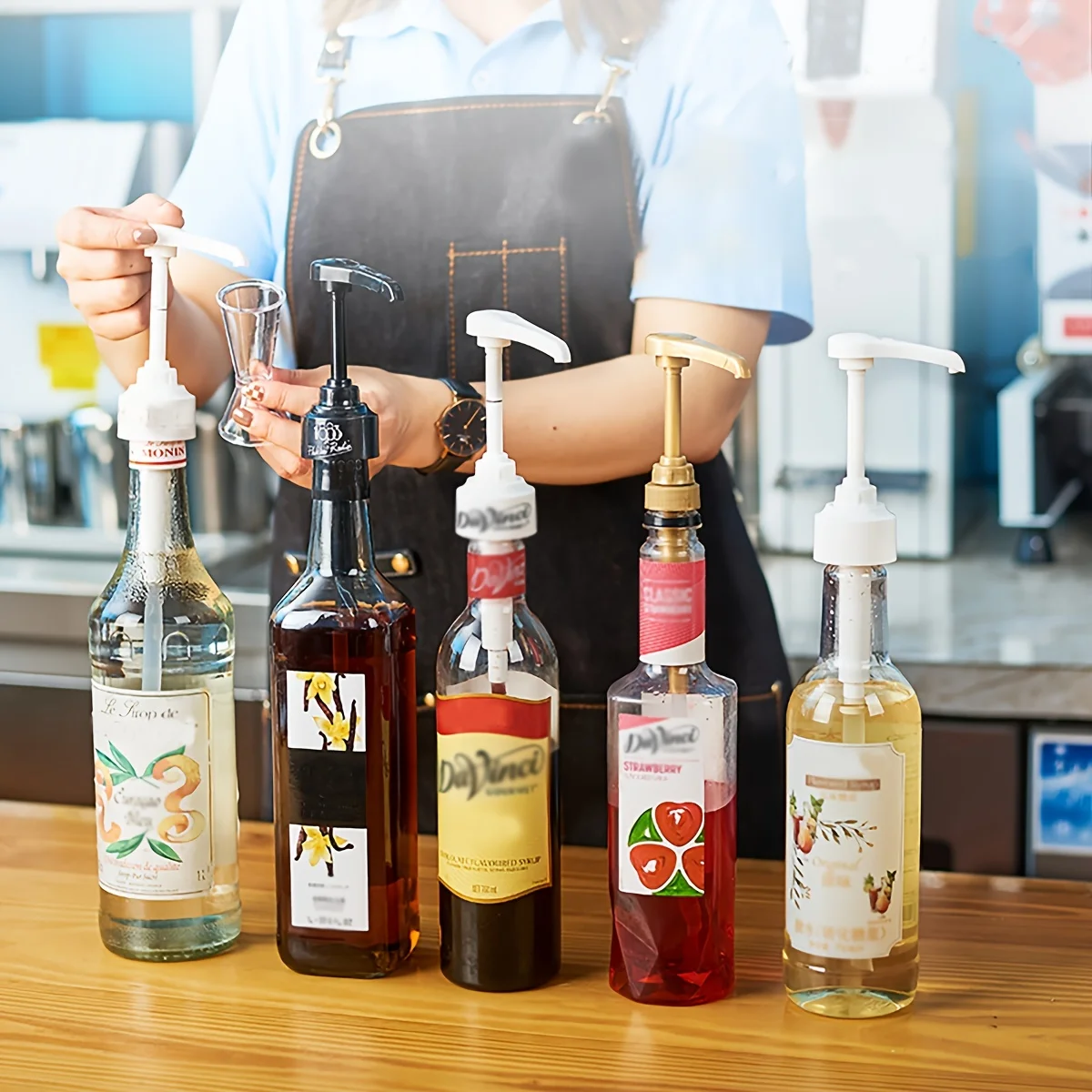 3PCS-kitchen Oyster sauce bottle mouth pressure pump head down sauce artifact device of fuel bottle extrusion household sold