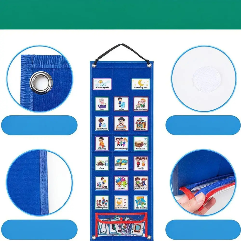 Children Visual Routine Planner Daily Activity Chart Educational Tool Autism Management Early Learning Bag