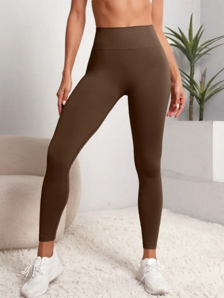 Frauen Gym Nahtlose Leggings Yoga Sport Hose Dehnbare Hohe Taille Fitness Sport Activewear Hosen – Detail 23