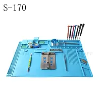 Free shipping S-170 480x318mm Silicone Pad Desk Work Mat Heat Insulation Maintenance Platform for BGA PCB Soldering Repair Tool