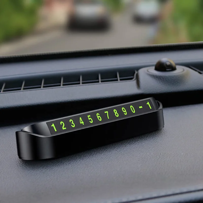 Luminous Car Temporary Parking Card Phone Number Card Plate Telephone Number Car Park Stop Sticker Car Styling Auto Accessories