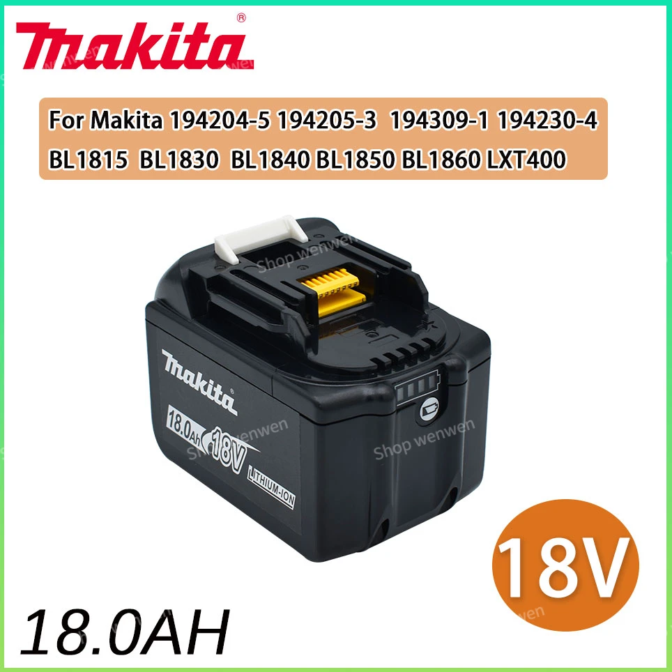 

Original Makita Replacement 18V 18.0Ah Battery BL1830B BL1840 BL1840B BL1850 BL1850B Rechargeable Battery LED Indicator