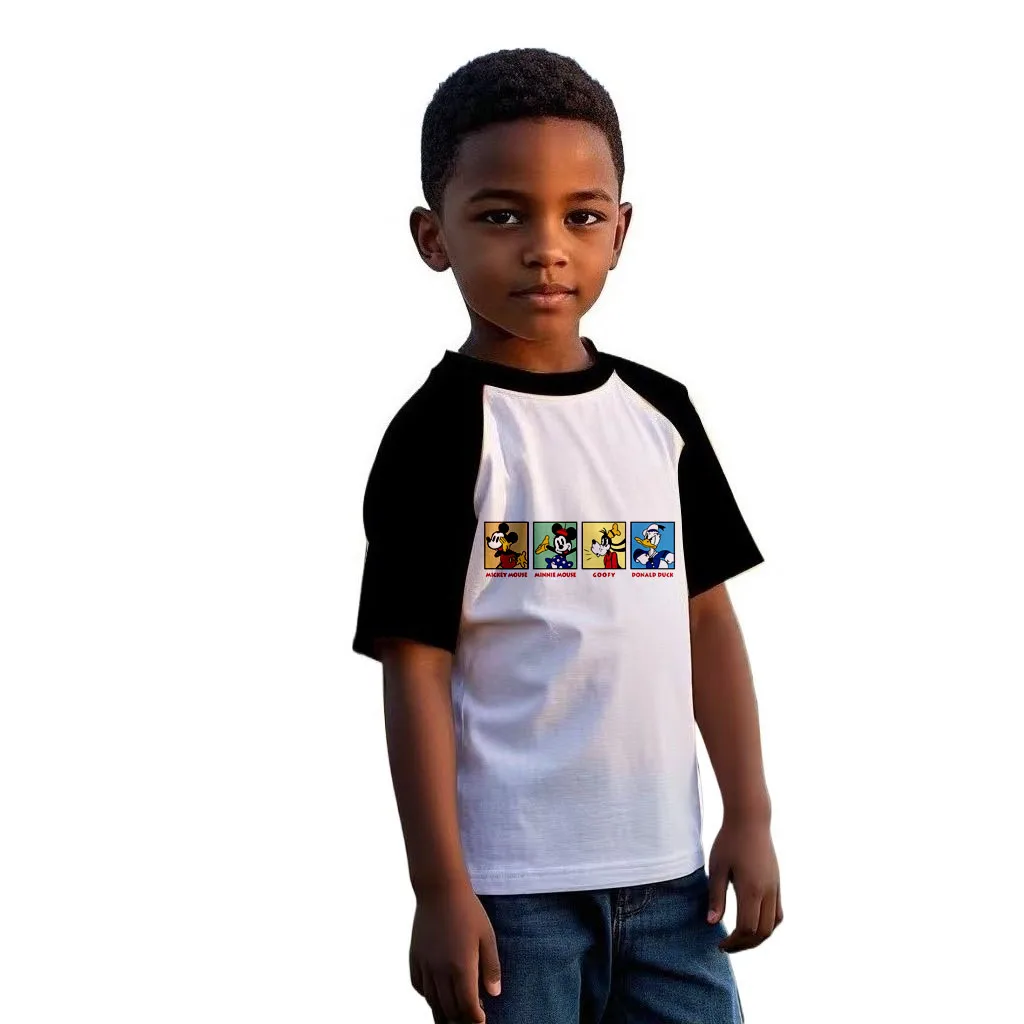 

Girls Kawaii Mickey T-shirt Child Boys Clothing Toddler Tees Children Clothes 2025 Summer Short Sleeve Kids Boy Cartoon Tee Tops