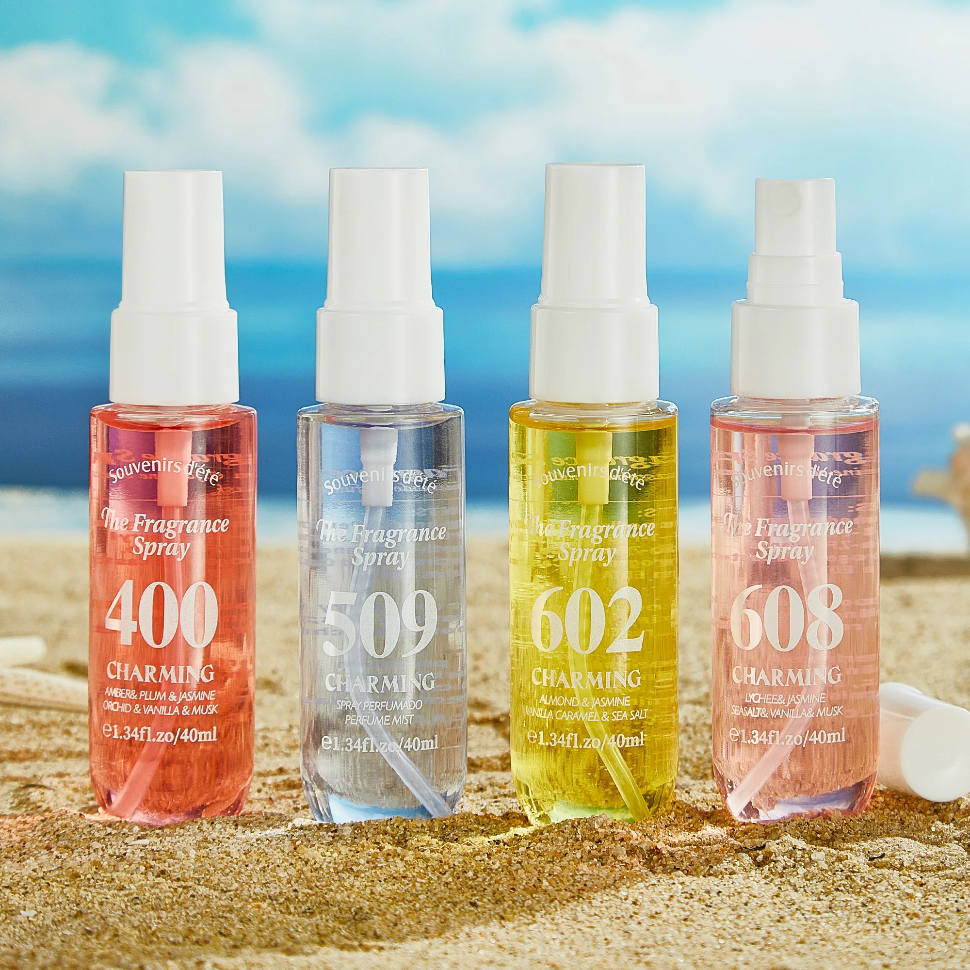 4pcs light fragrance spray set, flower and fruit fragrance, lasting formula, fresh fragrance, ideal holiday gift for girls view 3