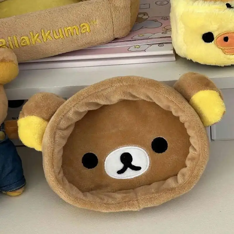 

Милый контейнер для хранения Rilakkuma, плюшевая коробка для хранения кукол, настольная детская игрушка, мультяшный милый подарок на день рождения для девочек