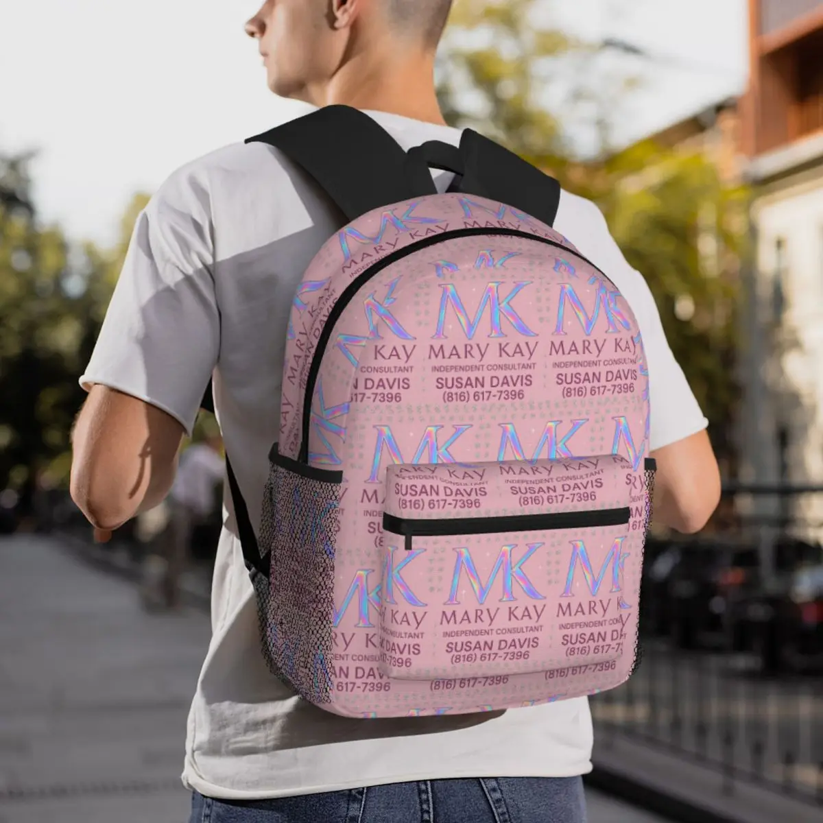 

Susan Davis Mary Kay Backpack Daypack Large Capacity Children BookBag School Bag Shoulder Bags for Men Women
