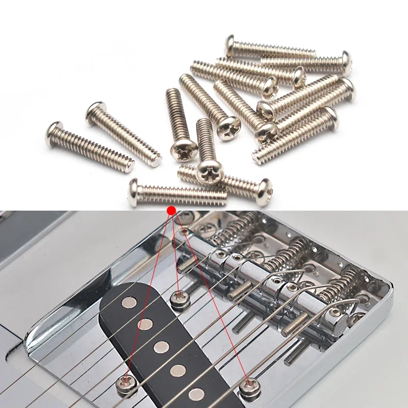 

US 6# Screw Pickup Hight Adjust Screw 6#x18RM Screw for TL Bridge Height adjusting 3.4x20mm Nickel/Gold/Black