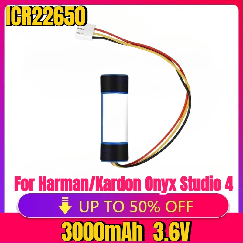

New High quality replaceable ICR22650 Replacement Battery For Harman/Kardon Onyx Studio 4 Bluetooth Speaker Batteries