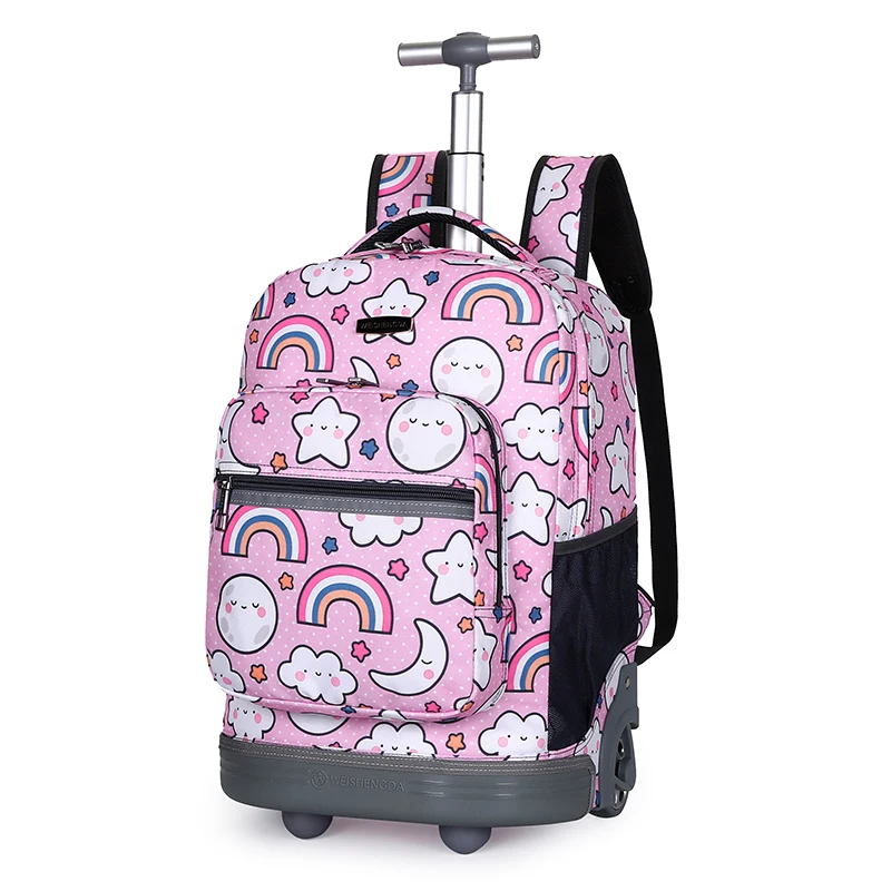 

Rolling Backpacks Kids'Luggage Wheeled Backpack for School Kids Trolley Bags Roller Bookbag
