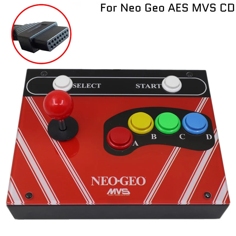 NEOGEO 6 Buttons 15Pin Arcade Joystick Controller Artwork Panel Fight stick For Neo Geo AES MVS CD