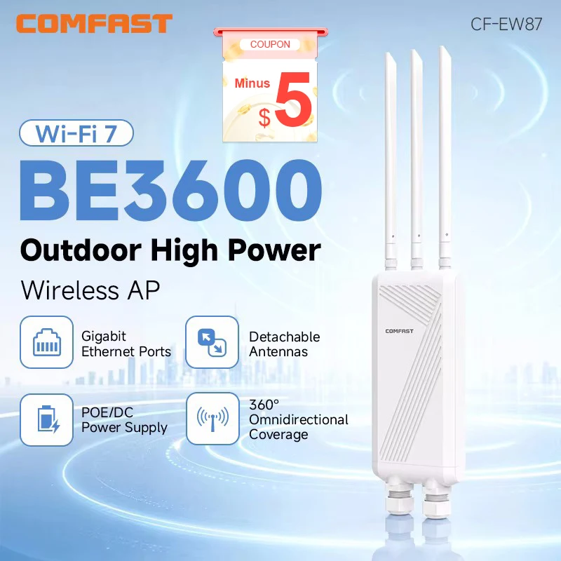 COMFAST BE3600 Outdoor AP Access Point Router 2.4/5.8G Dual Band Signal Extender Waterproofr Amplifier Wireless WiFi Repeater