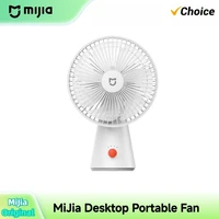 Ventilador de Escritorio Portátil Mijia, Ventilador Eléctrico Mini de Mano Recargable por USB, Ventilador Pequeño Inalámbrico con Enfriamiento por Aire, 4 Velocidades