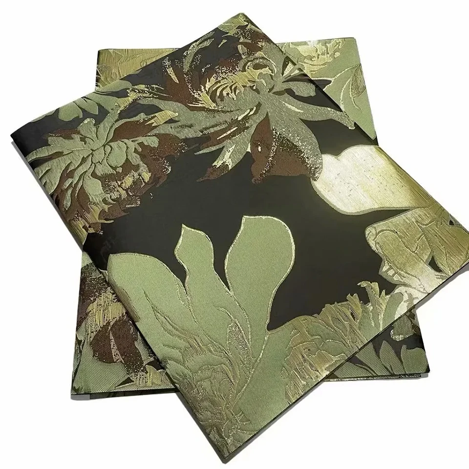 

Premium Gele and Ipele Set 2PCS, Luxury 3D Swiss Fabric Grandmaster Headtie for African Wedding & Tradition TXH-17-4