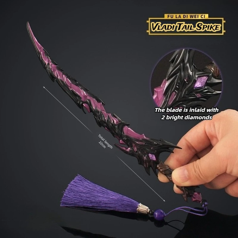 8.66in Game For Peace Peripherals Vladi Tail Spike Game Melee Knife Cosplay Props Collectible Models Ornaments Boys Toys Gifts