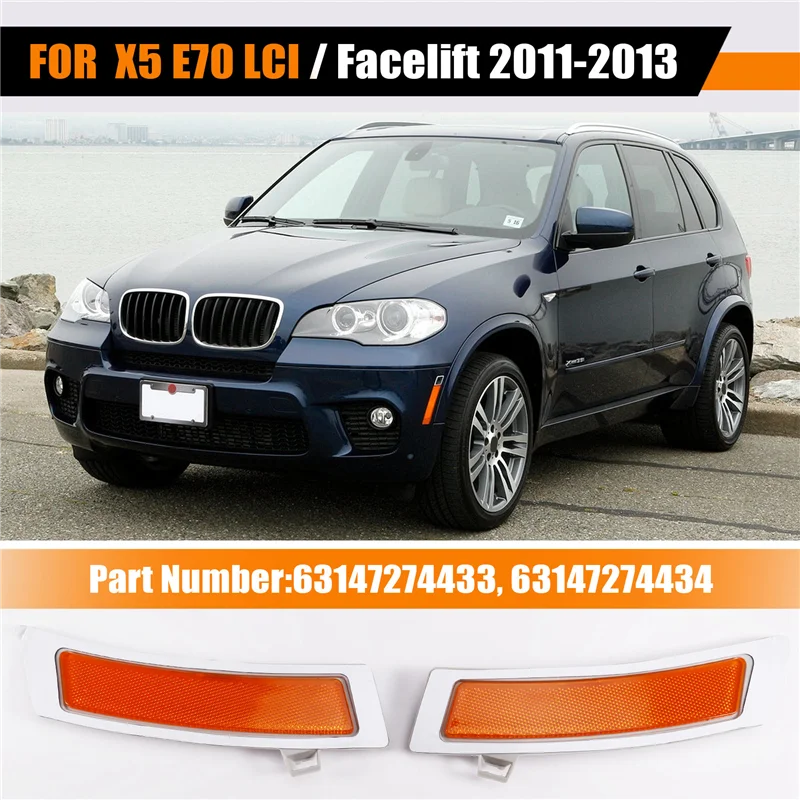 

Front Bumper Side Marker Reflector E70 Bumper Reflector 63147274433 X5 Signal Light 63147274434
