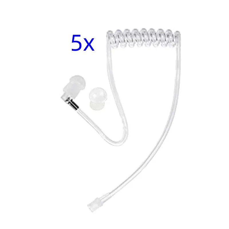 

VBLL 5pcs Earphone Acoustic Coils Clear Eartube For Walkie Talkie Radio Earpiece