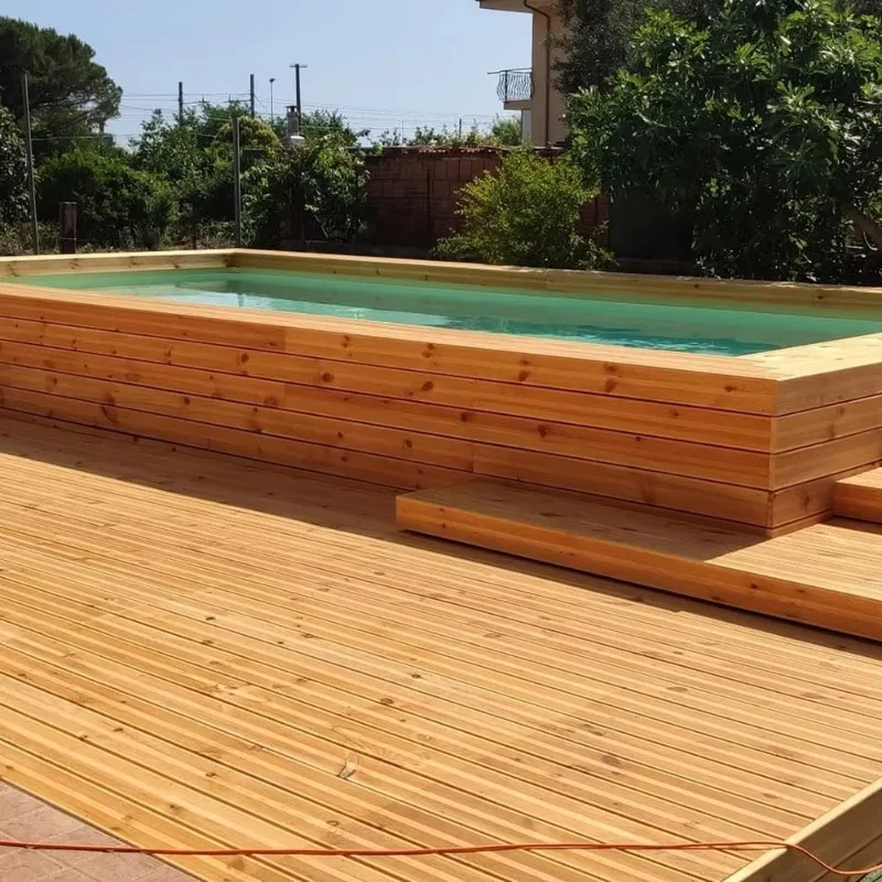 WPC Swimming Pool Modern Appearance Prefab Water Facility Upgrade Visual Effect For Backyard Terrace Garden And Hotel Outdoor