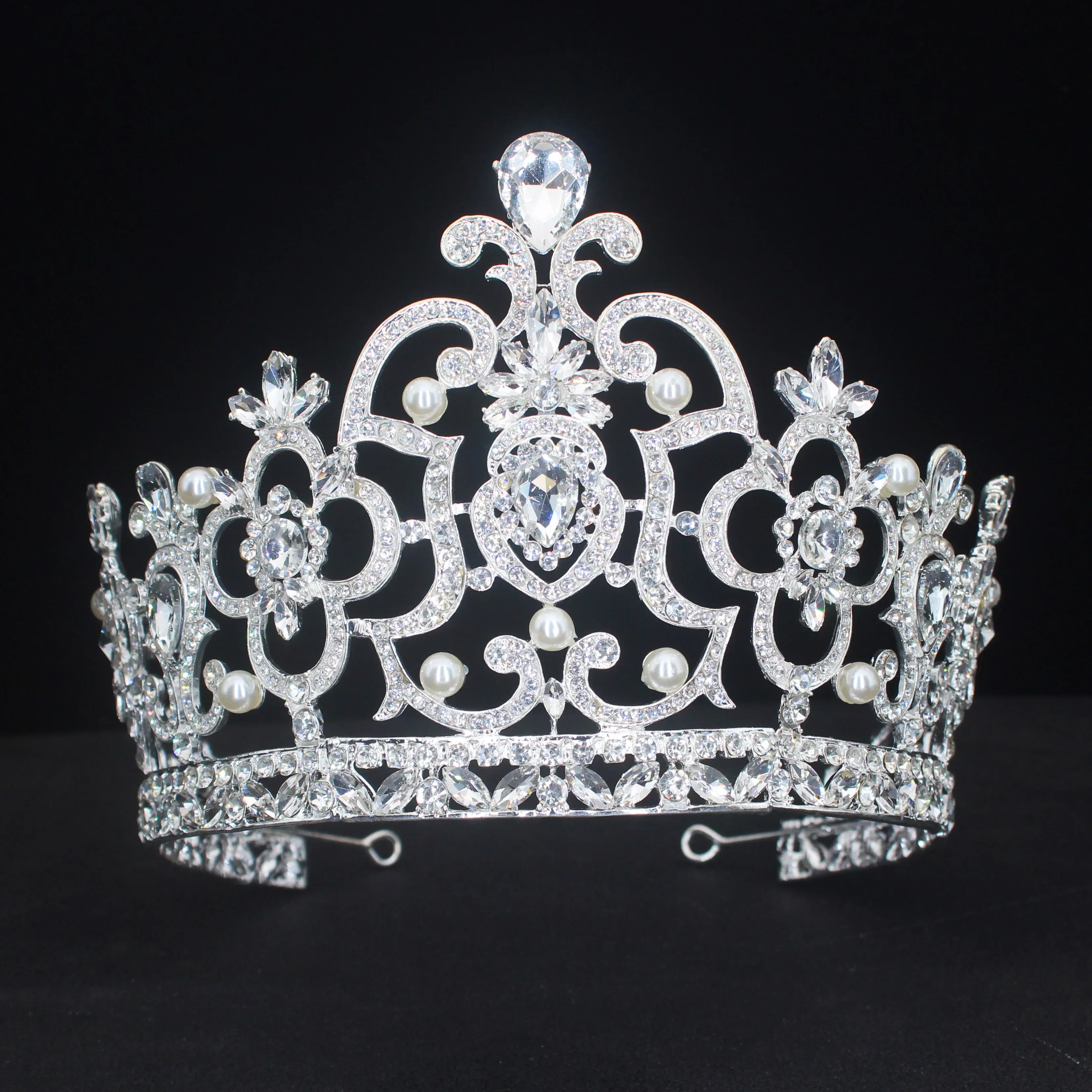 Herren Königskrone Tiara Geburtstag Braut Abschlussball Accessoires Metall Prinzenkronen Diademe Vollrunde Party-Accessoires – Detail 3