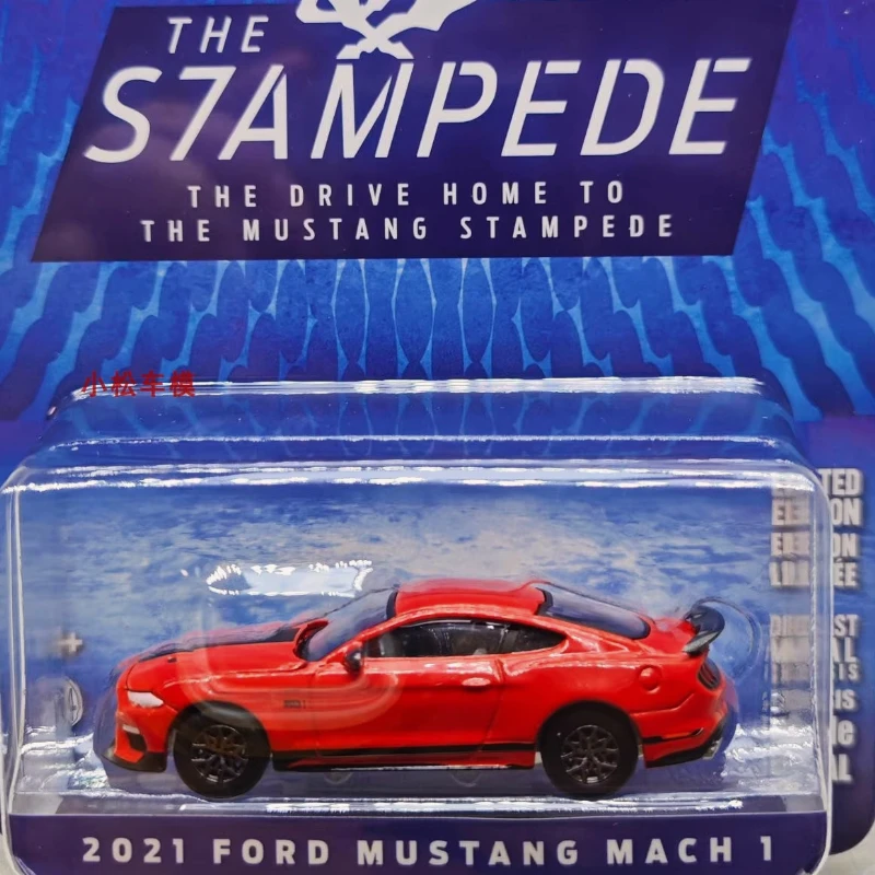 

Green Light 1:64 Mustang Run Series 1-2021 Mach 1 - Competition Red Collection Игрушка Маленькая подарочная модель настенная подвеска