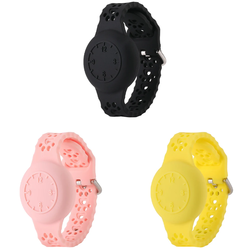 Gelang Anak pola cakar kucing lucu gelang anak tahan air gelang anak casing penyangga silikon untuk Apple Airtag gelang penahan
