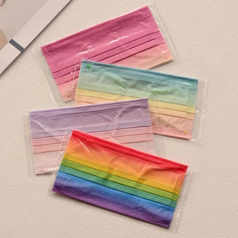 mascara-facial-descartavel-de-tecido-nao-tecido-de-tres-camadas-masculina-feminina-com-gradiente-de-arco-iris-anti-poeira