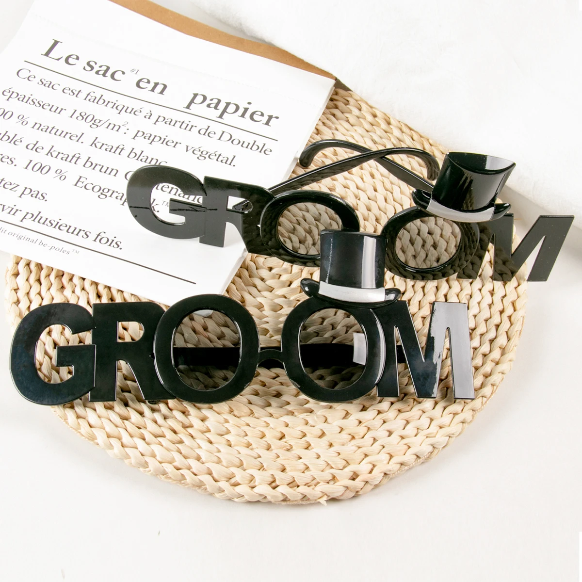 Gafas de sol para fiesta de despedida de soltera, accesorios para fotos, suministros de decoración para despedida de soltera, novia y novio