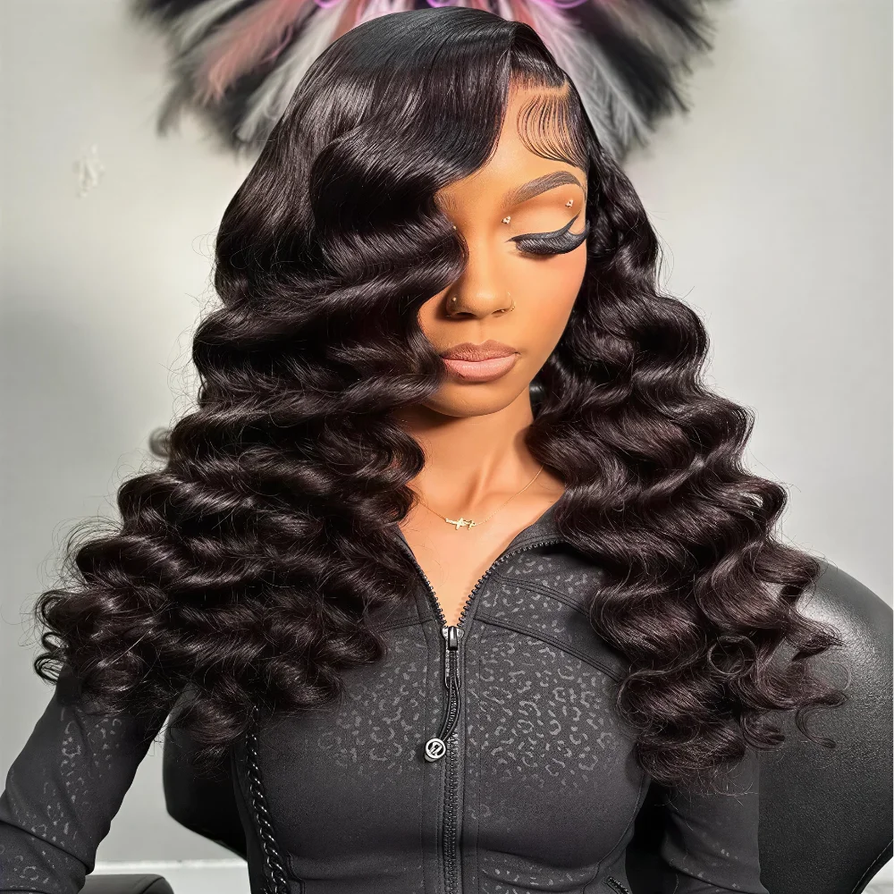 

Парик из натуральных волос Deep Wave 13x4 HD Lace Frontal, 36 дюймов, с предварительно выщипанными прядями, плотность 200%, 13x6 Curly HD Lace Frontal
