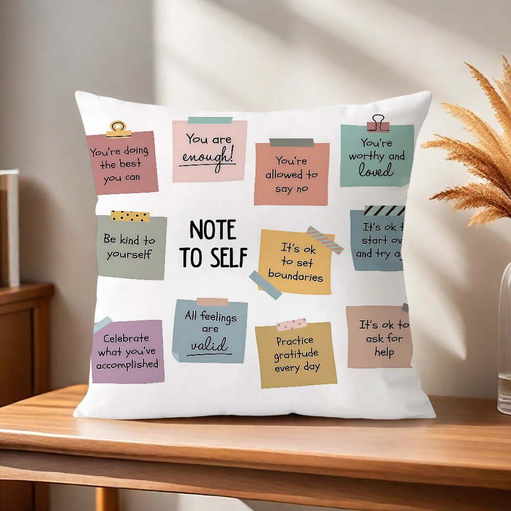 Inspirierender täglicher Erinnerungskissenbezug Kissenhülle für Zuhause, Sofa, Wohnzimmer, Büro, Café, Auto. – Detail 6