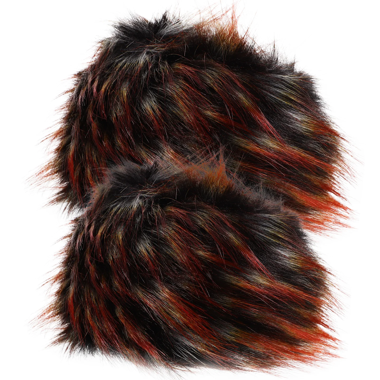 

2 Pcs Wrist Guards Sleeves for Women Faux Short Cuff Warm Cuffs Fuzzy Detachable Man