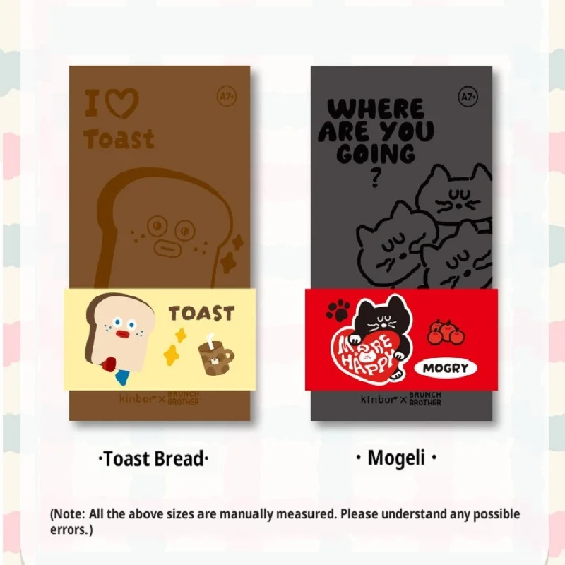Kinbor × BRUNCH BROTHER A7 Pocket Notebook Girl Cute Cartoon Co-branded Journal Exquisite Portable Agenda Planning MINI Handbook